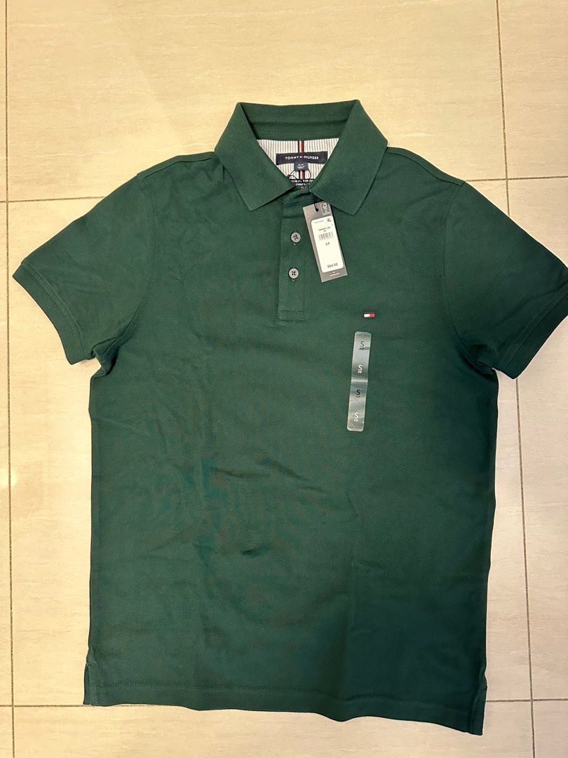 Tommy hilfiger dark discount green polo
