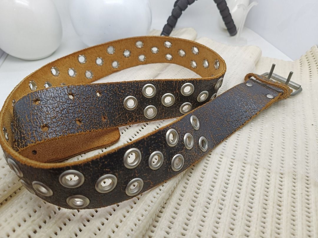 TOP SHOP UK Fashion Rocker Punk Star Women Lady cow leather Belt Punch Hold  Heavy Metal Buckle, Women's Fashion, Watches & Accessories, Belts on  Carousell