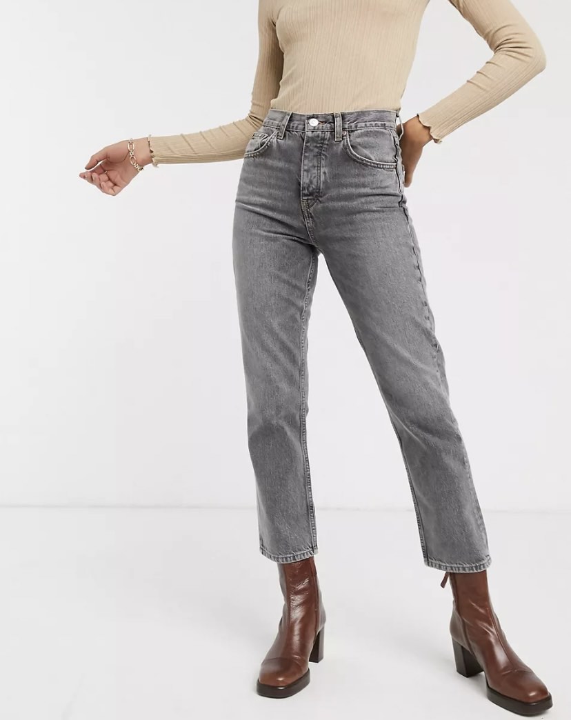 Topshop grey jeans 2025