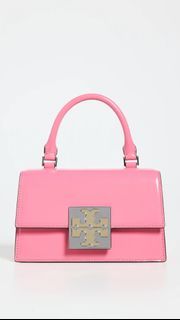 740 TORY BURCH Lee Radziwill Whipstitch Small Double Bag CLAY