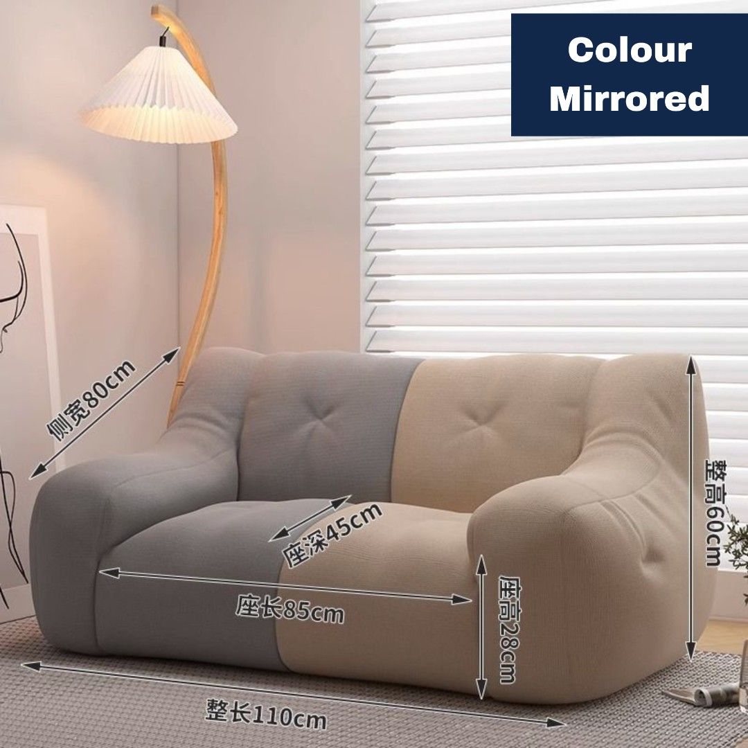 Two seater best sale bean bag sofa