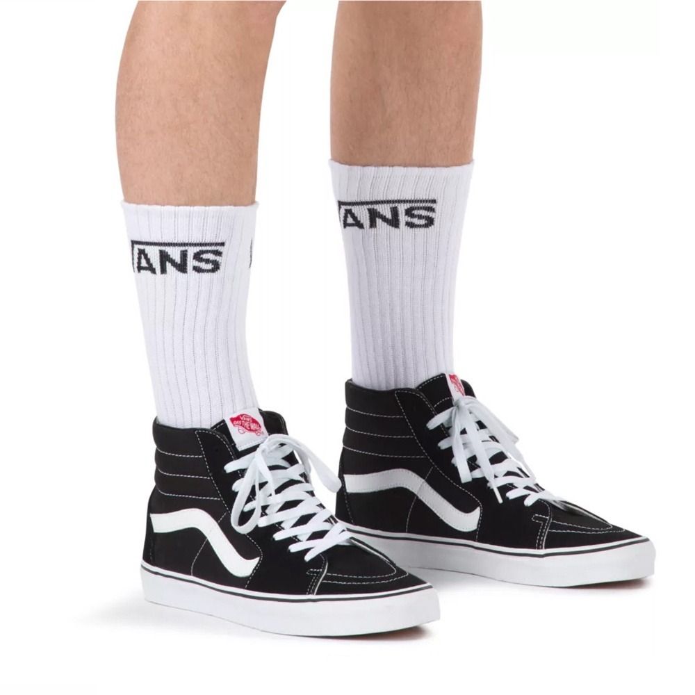 Vans Classic Crew Socks Size 6.5 9 3 Pack Men Socks White VN000XRZWHT1 AG0849