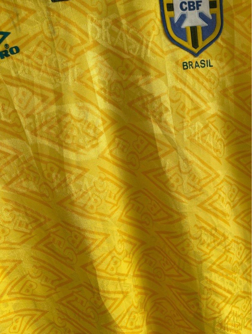 Brazil 1991-1993 Umbro Retro Home Jersey Men Adult –