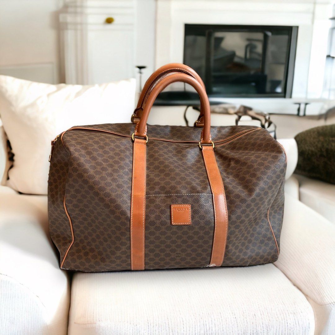 Vintage Celine Macadam Boston bag, Luxury, Bags & Wallets on Carousell