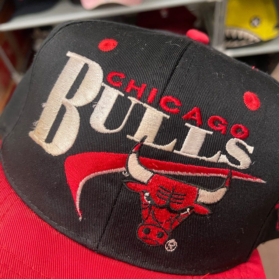 Vintage Drew Pearson Chicago Bulls Plain Logo Snapback Hat NBA