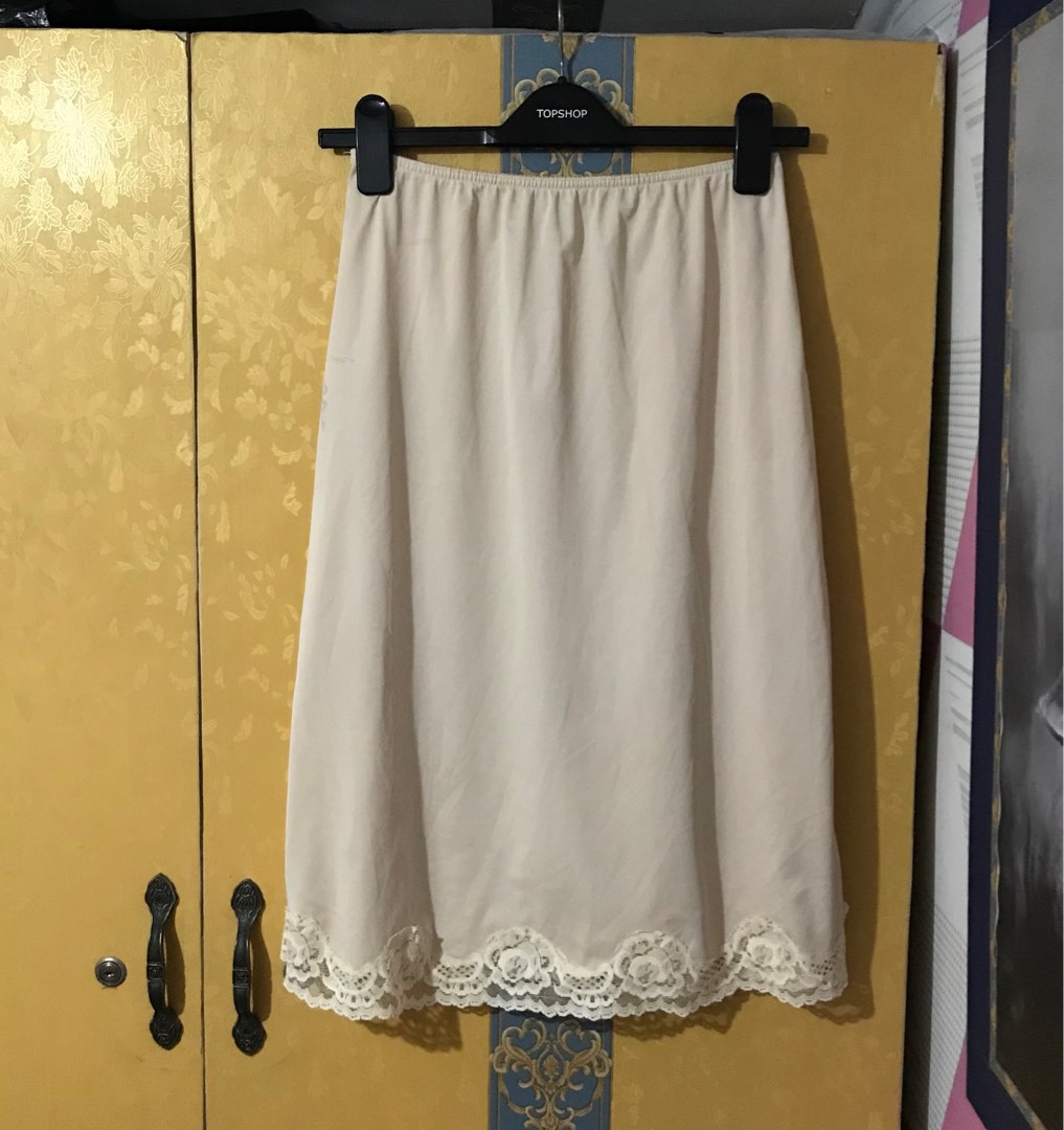 Vintage Cream Half Slip, Women's Fashion, Bottoms, Skirts on Carousell