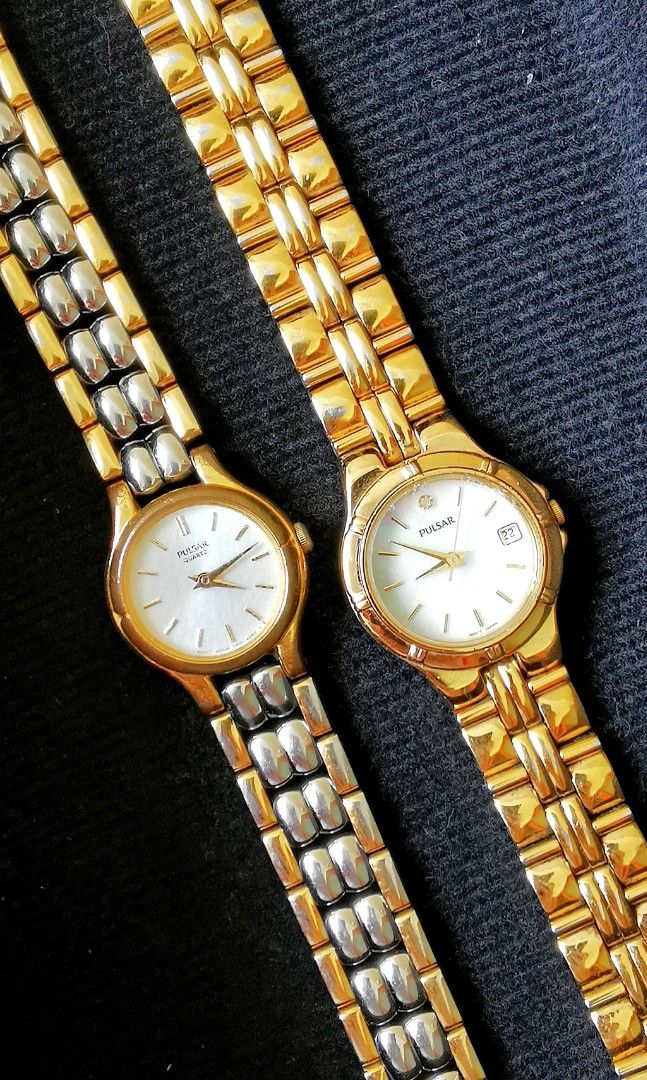 Vintage Pulsar Gold and Silver tone watch