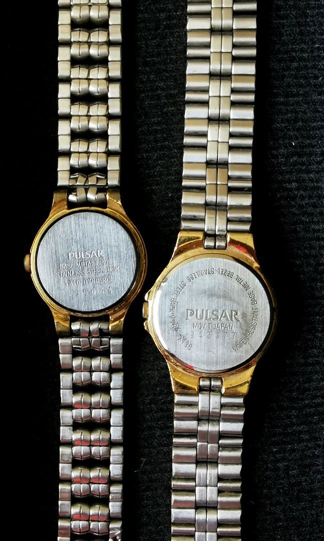 Pulsar gold and best sale silver watch
