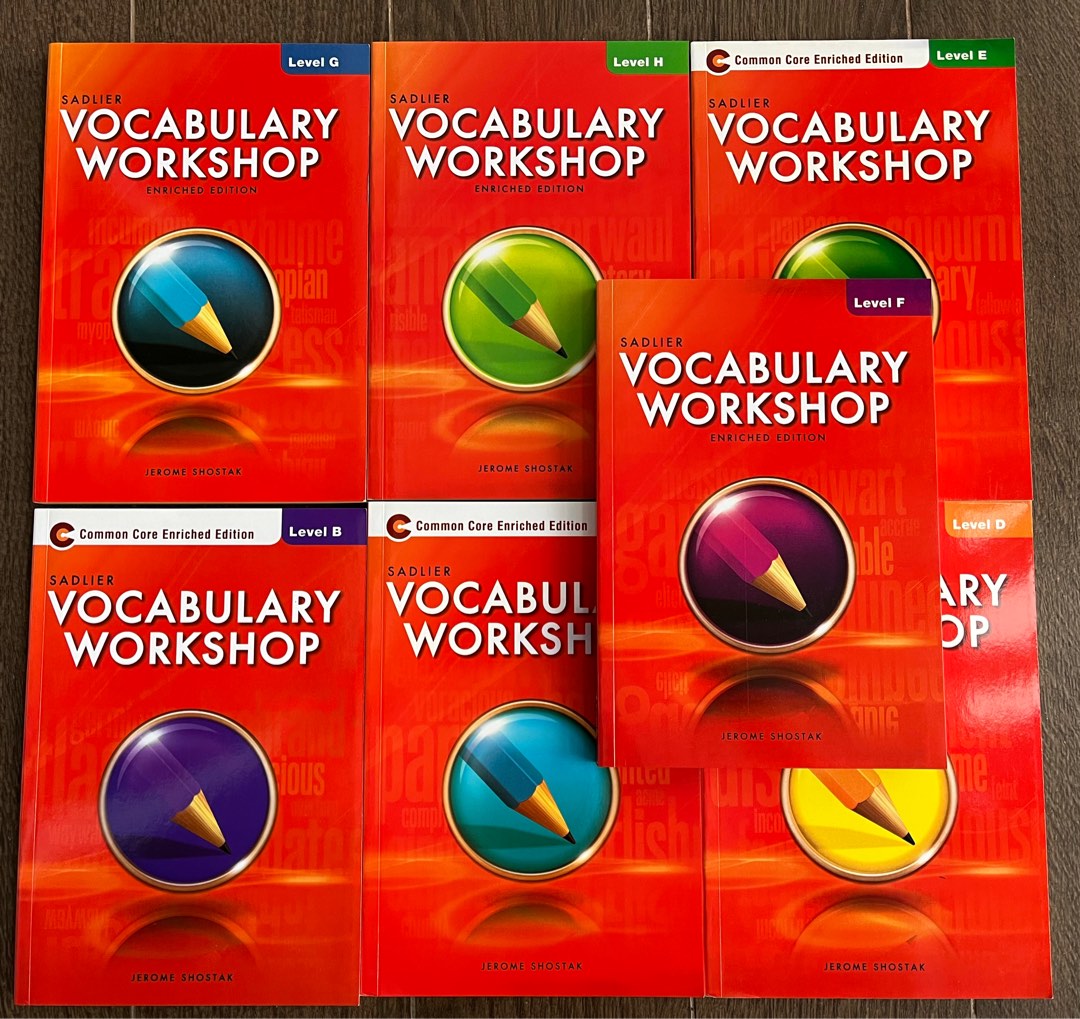 Level　B,C,D,E,F,G,H,　Hobbies　Assessment　on　Toys,　Books　Magazines,　Books　Carousell　Vocabulary　Workshop