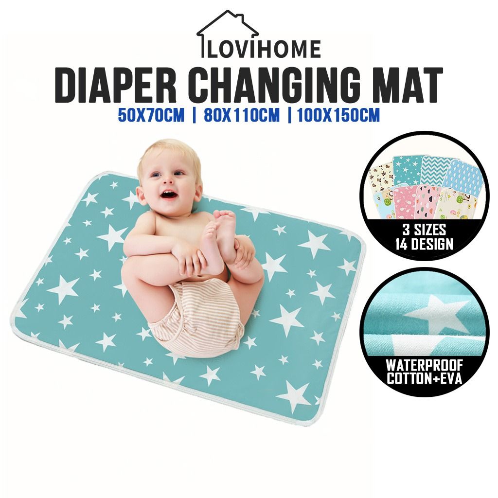 Waterproof Diaper Changing Mat Pure Cotton Machine Washable Baby Cot Menstrual Pet Cat Dog Pee Pad KNT2761 Babies Kids Bathing Changing Changing Mats Accessories on Carousell