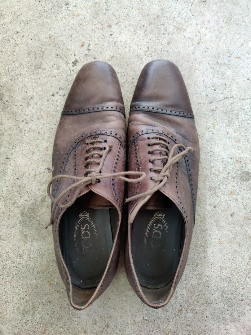 Well Used Dress shoe Tod s Bucatura Men s Suede Low Shoes Lace Up