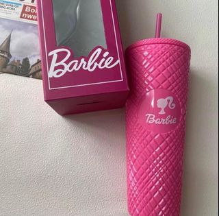 [WITH BOX] Barbie Pink Tumbler with straw & pink box - miss.pink