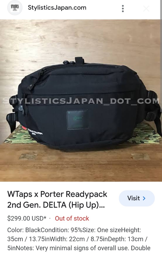 WTAPS x PORTER BELT BAG, Men's Fashion, Bags, Belt bags, Clutches