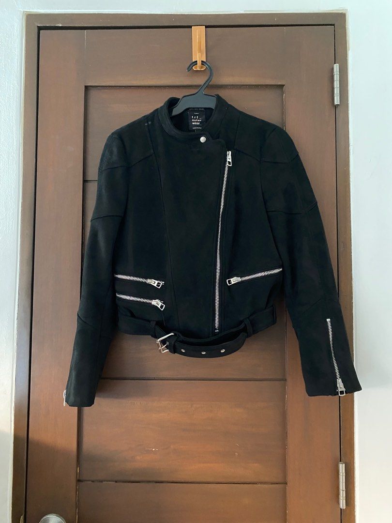 Zara suede biker jacket store