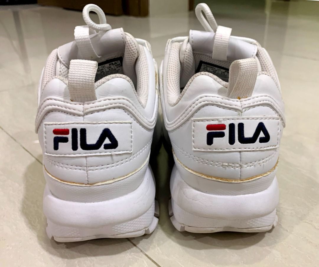 100 Authentic FILA Disruptor 2 Unisex Shoes White Shoes School Shoes UK5.5 EUR38 UK4.5 MM240 S 65