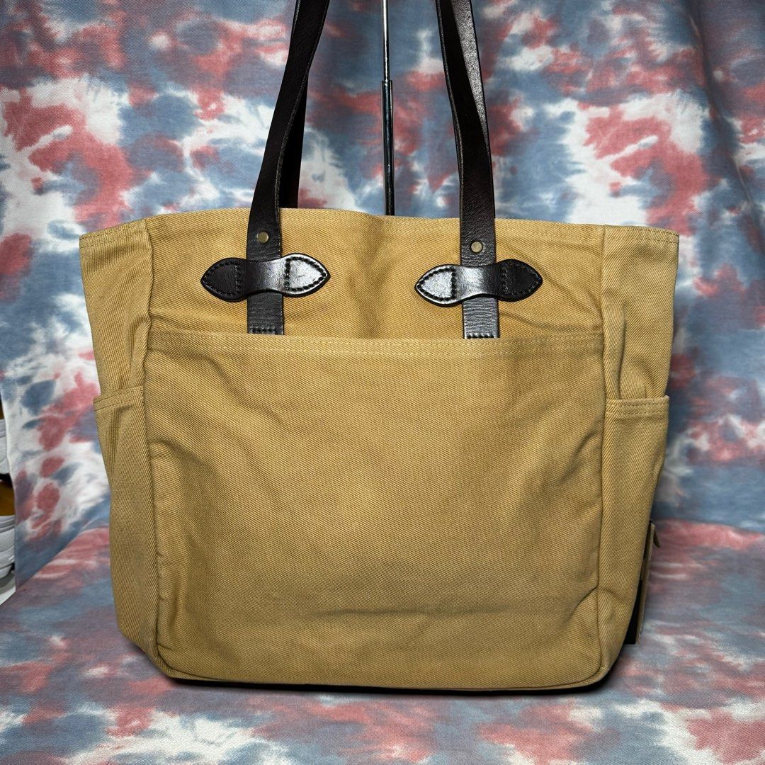 85% new Filson Rugged Twill tote bag totebag tan made in USA 淺啡