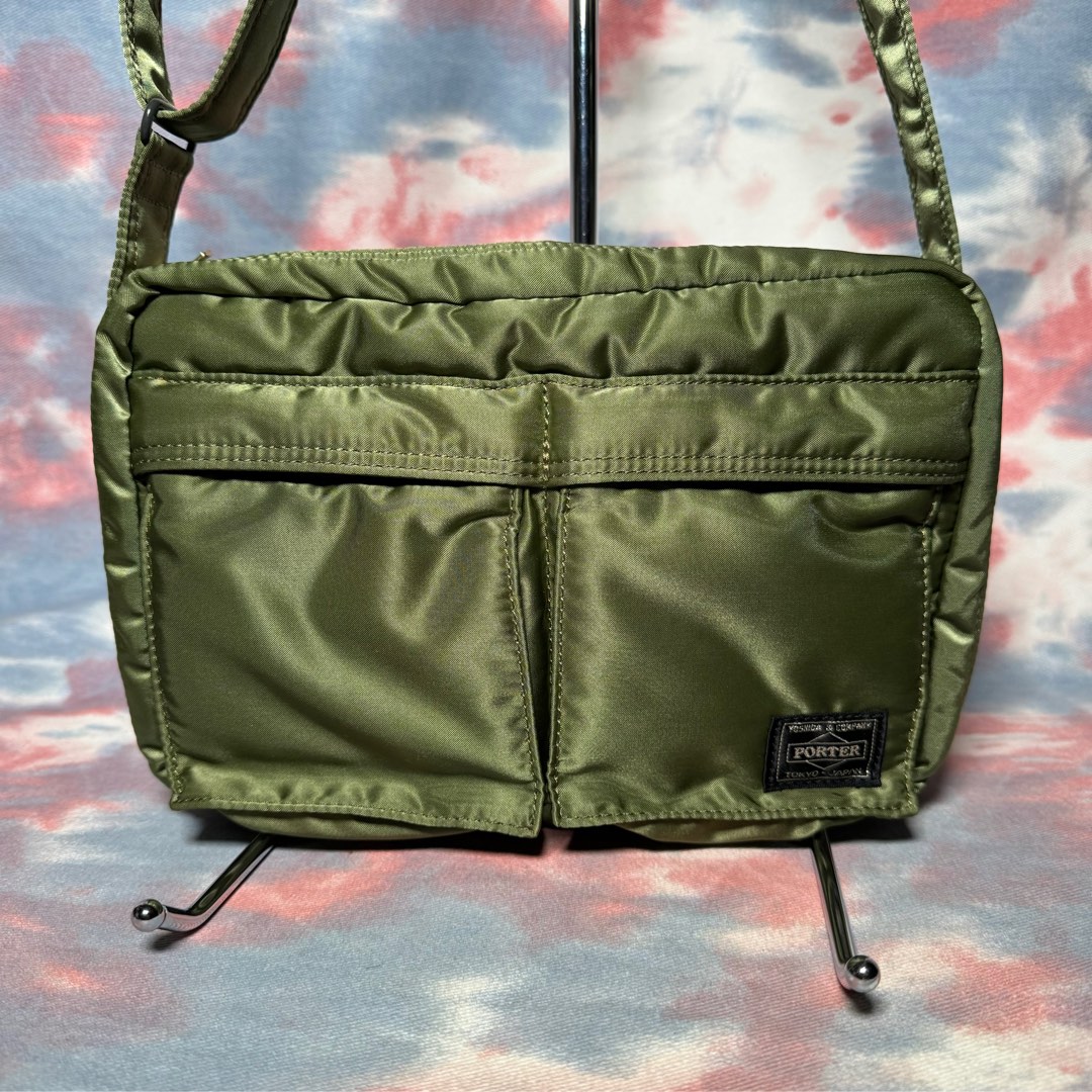 98% new Porter tokyo tanker shoulder bag S sage green olive 軍綠色