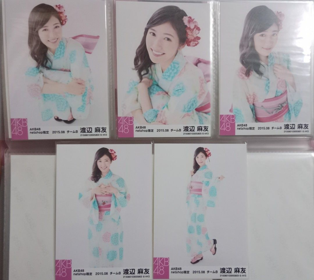 絕版AKB48 生写真元神7 渡邊麻友渡辺麻友Mayuyu Netshop 限定5張