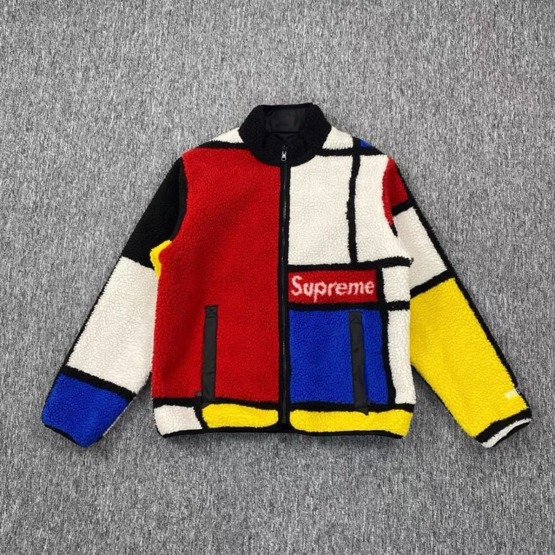 💯全新正品Supreme FW20 Week 8 Reversible Colorblocked Fleece