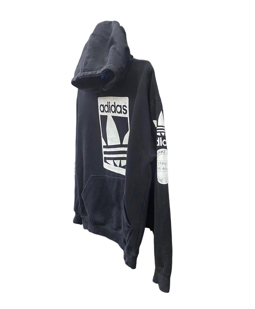 Adidas men's original trefoil street graphic front pocket hoodie discount