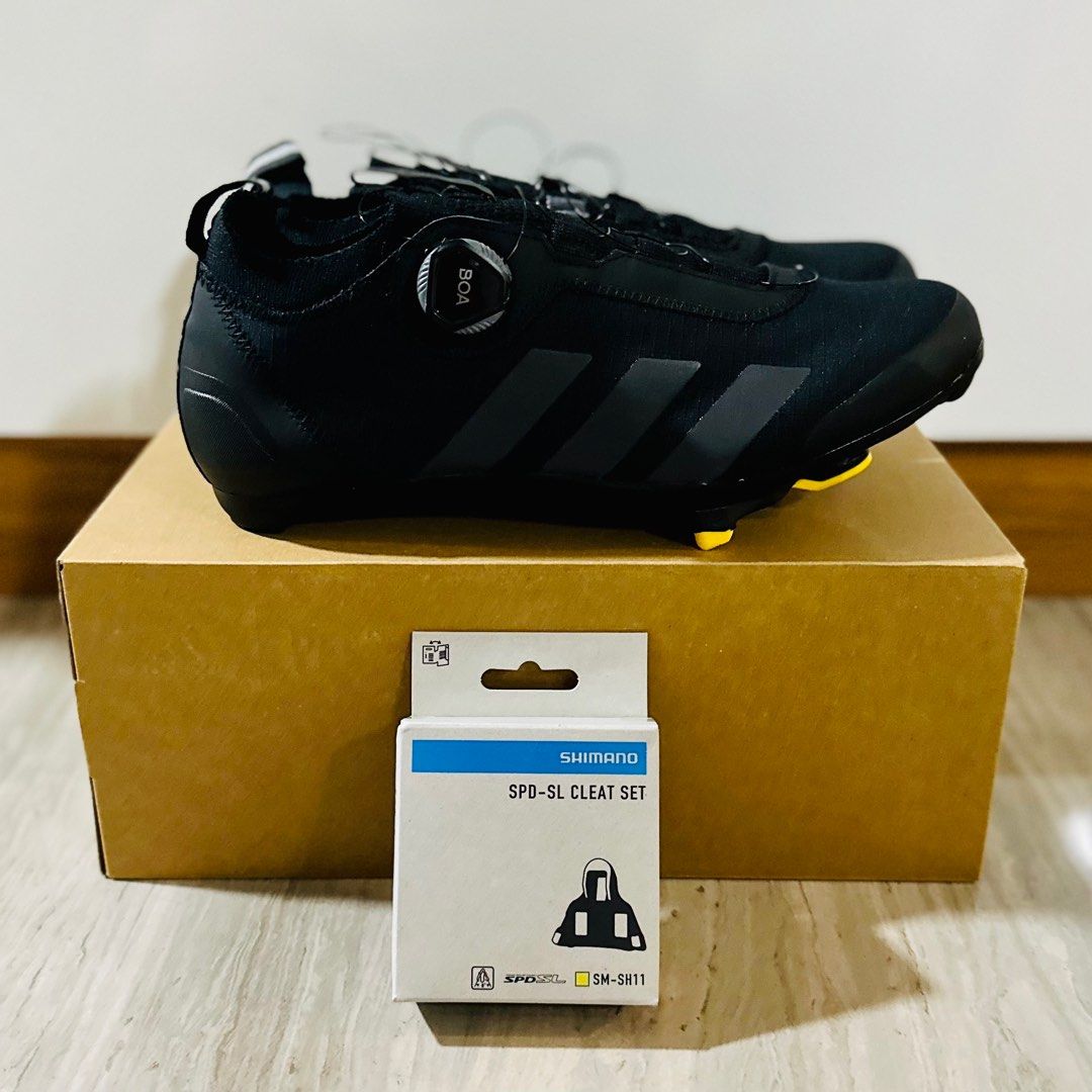 Adidas the Parley Road Cycling BOA Shoes c/w Shimano SM-SH11 SPD-SL Cleats  Set