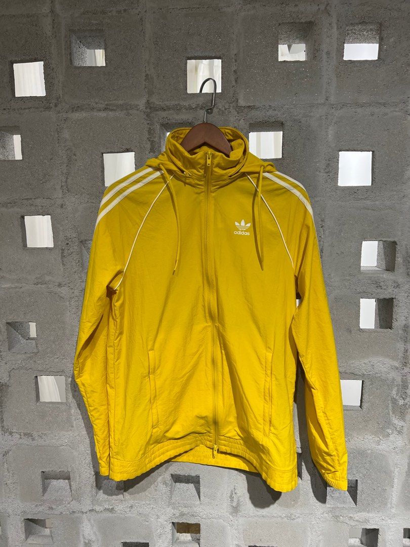 Adidas yellow anorak top