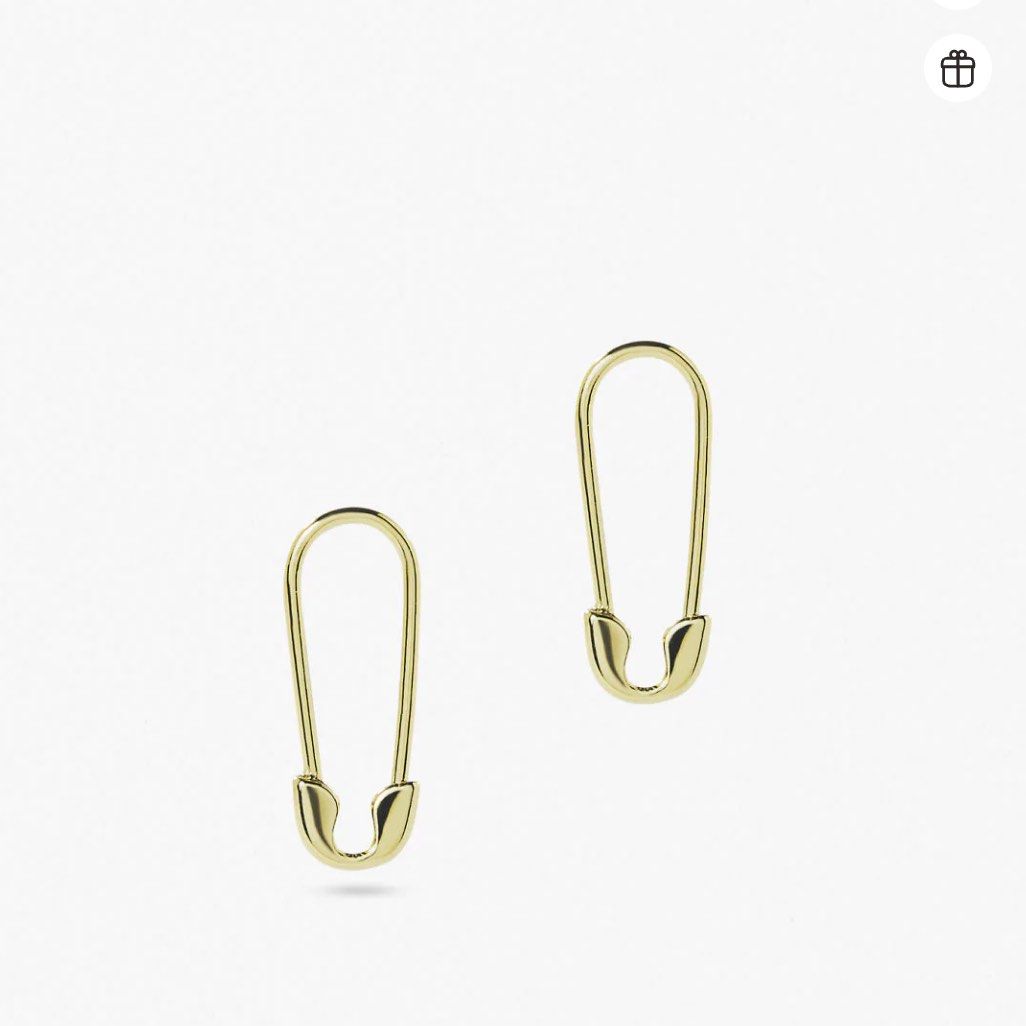 Mejuri safety pin earrings sale