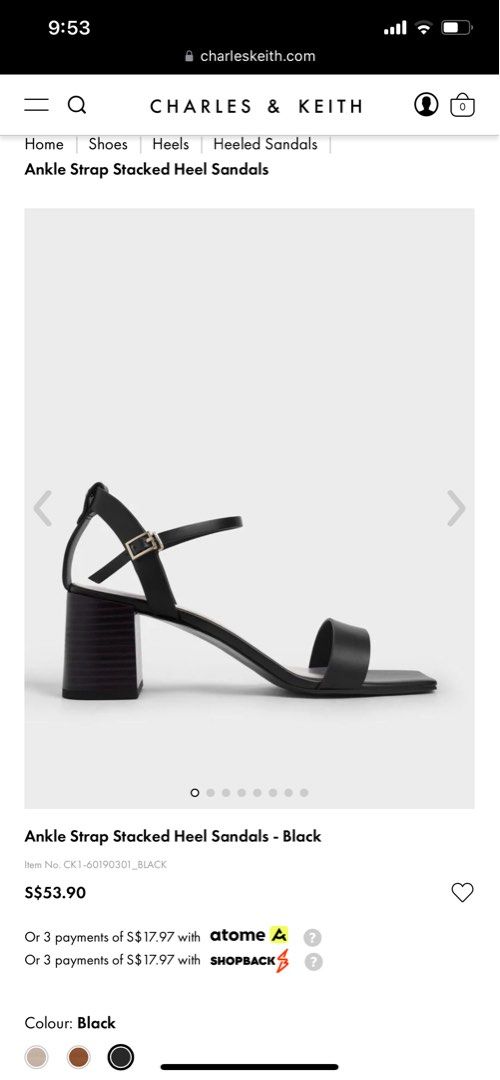 Ankle Strap Stacked Heel Sandals Women s Fashion Footwear Heels