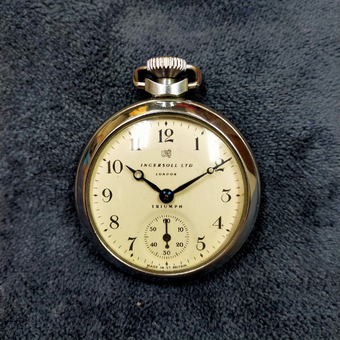 Antique 1890s INGERSOLL Triumph Gents Mechanical Pocket Watch