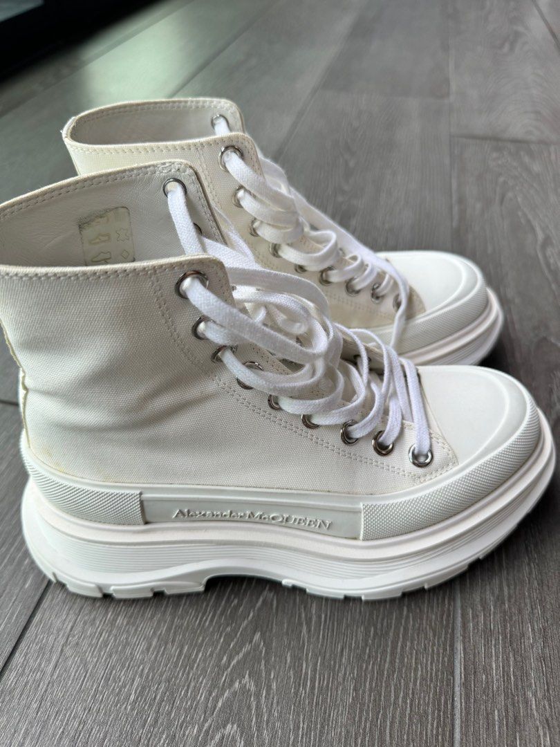 Alexander mcqueen shop all white sneakers