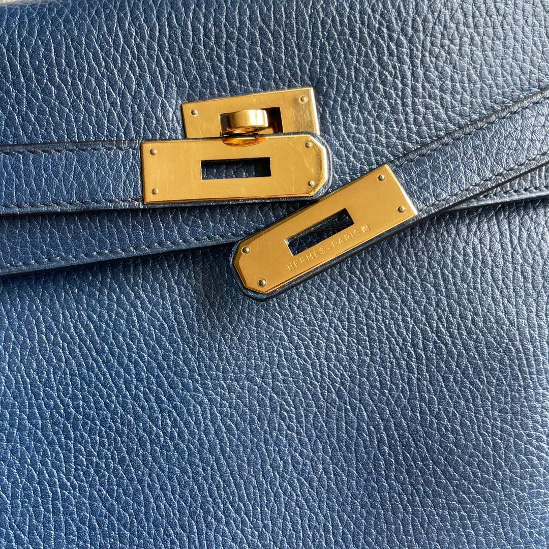 Hermes Kelly 32 Inner Stitch Ardennes Brown Handbag Gold Hardware ○Y  Engraved