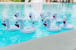 Baby Swan Inflatable Cup Drink Floater