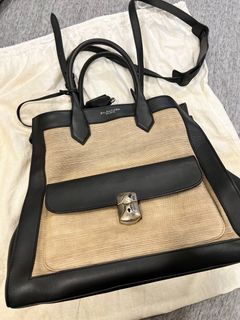 Georges M Lagon Leather Tote Bag