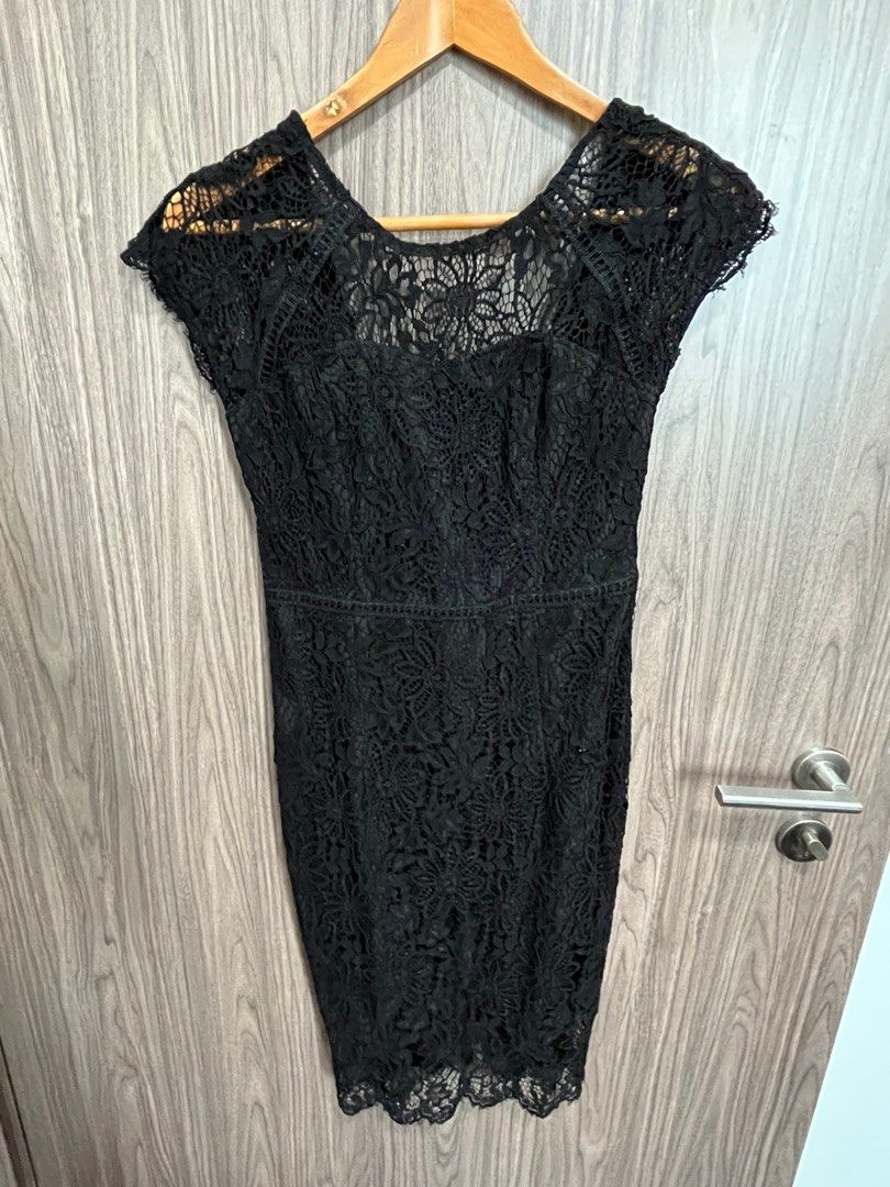 Ambiance black lace dress sale