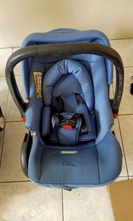 Blue baby carseat and carrier