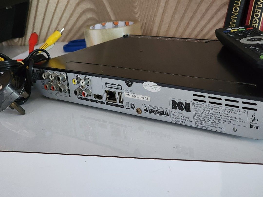 Bluray DVD Player—BOE (Full HD｜HDMI｜DTS Sound｜Dolby｜USB), TV & Home