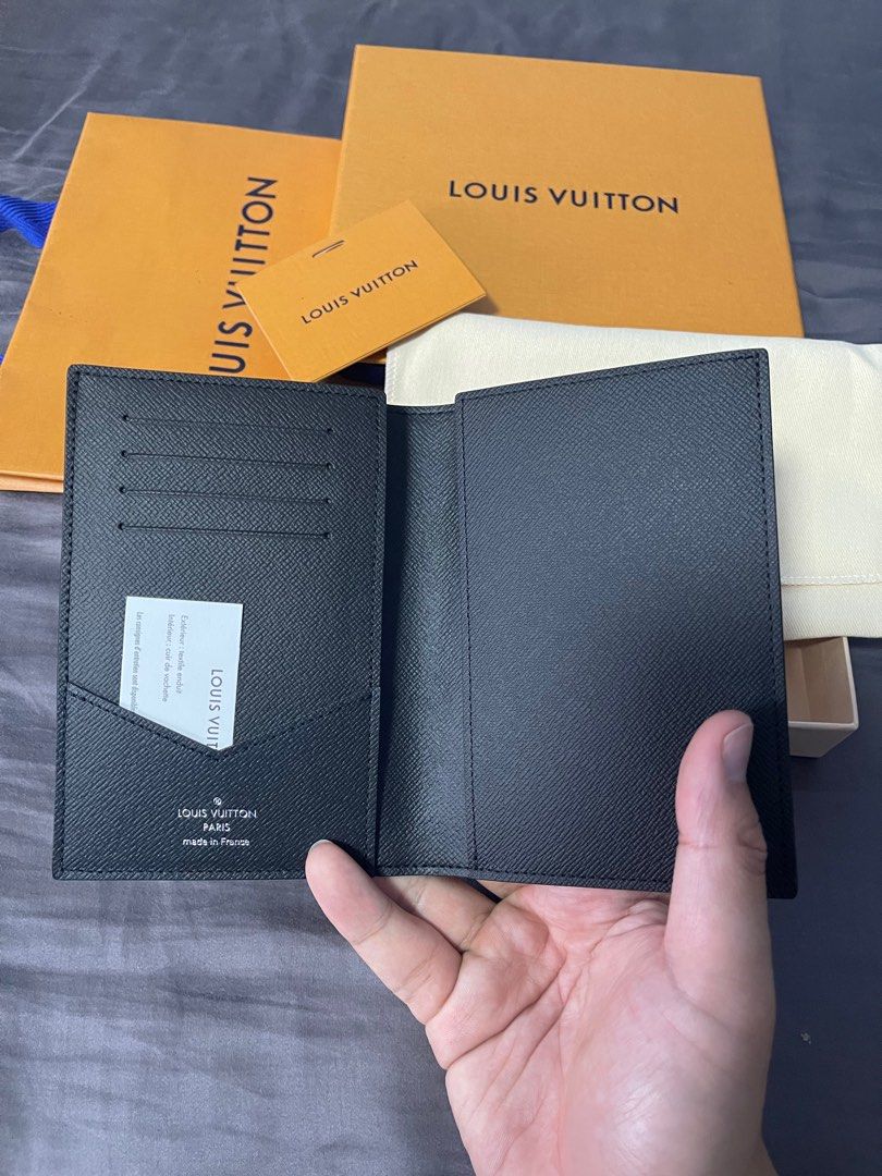 Louis Vuitton Passport Cover Monogram Eclipse M64501 LV Black Free Shipping