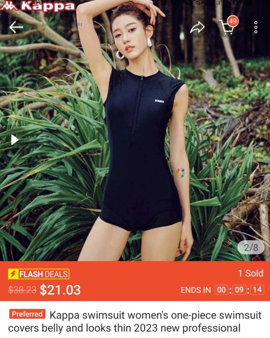BNWT Kappa Swimsuit Women s Fashion Swimwear Bikinis Swimsuits on Carousell