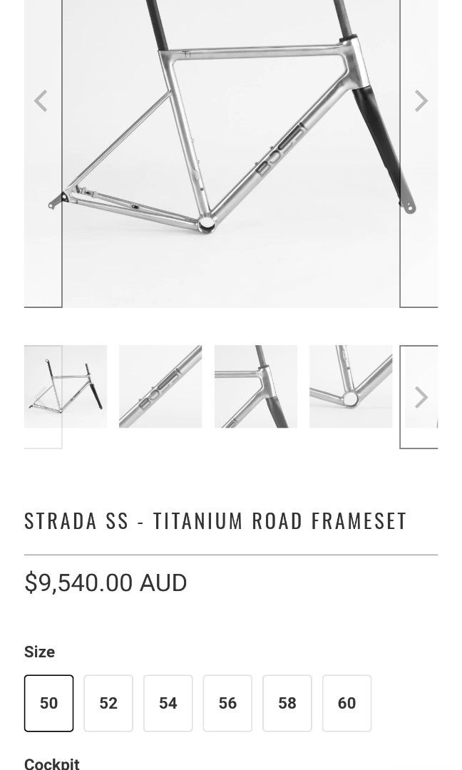 Bossi Strada SS titanium Aero roadbike, Sports Equipment, Bicycles ...