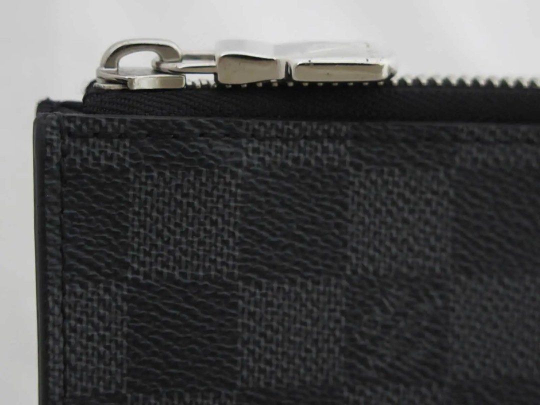 Authenticated Used Louis Vuitton Bag Damier Graphite Pochette Jules PM Dark  Gray x Silver Hardware Canvas Clutch Second Men's N60113 