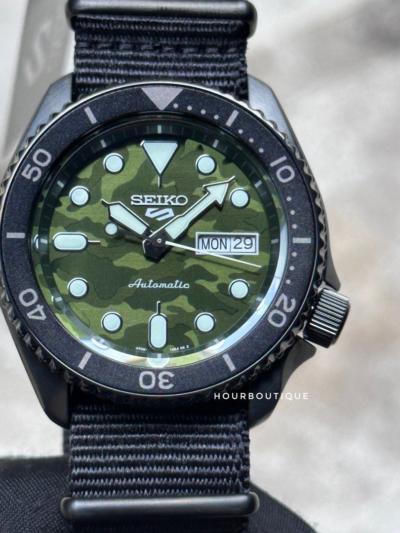 Seiko skx007 black case on sale