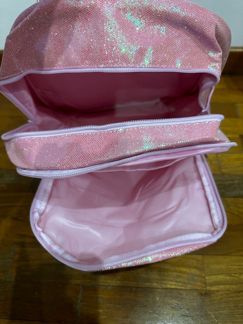 Britt Pink Glittering Backpack for kids, Women's Fashion, Bags