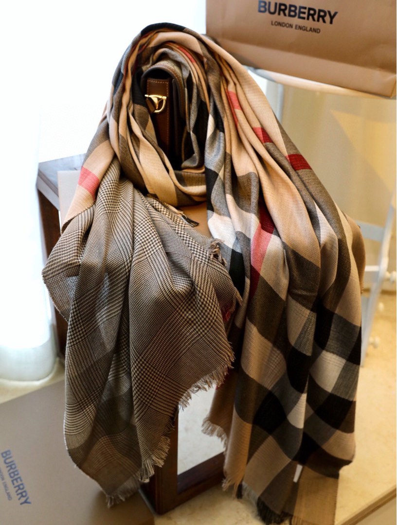 Burberry 100 cheap cashmere scarf kit