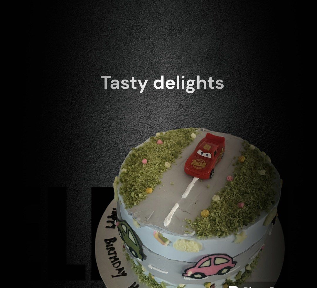 Road Theme Cake - Drive into Sweetness at Just 3.9 OMR!