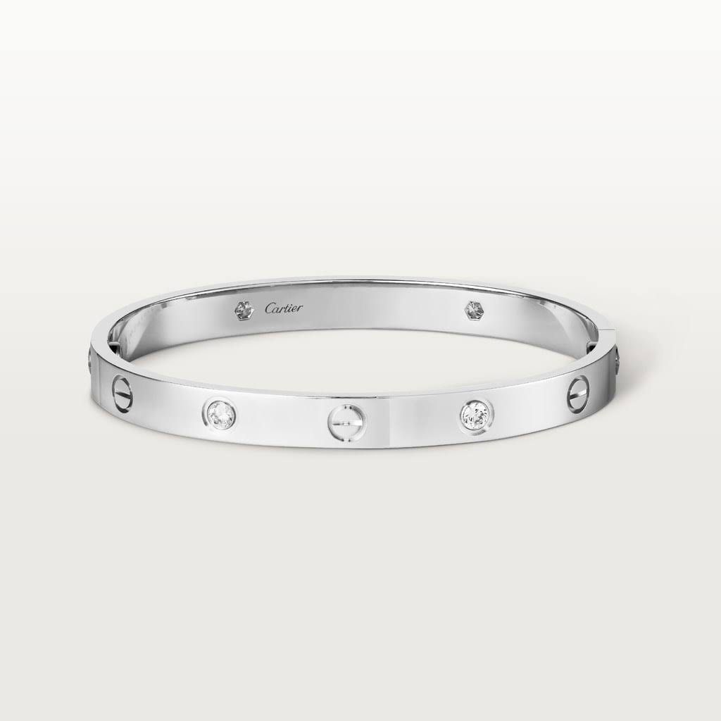 Cartier screw bracelet deals silver