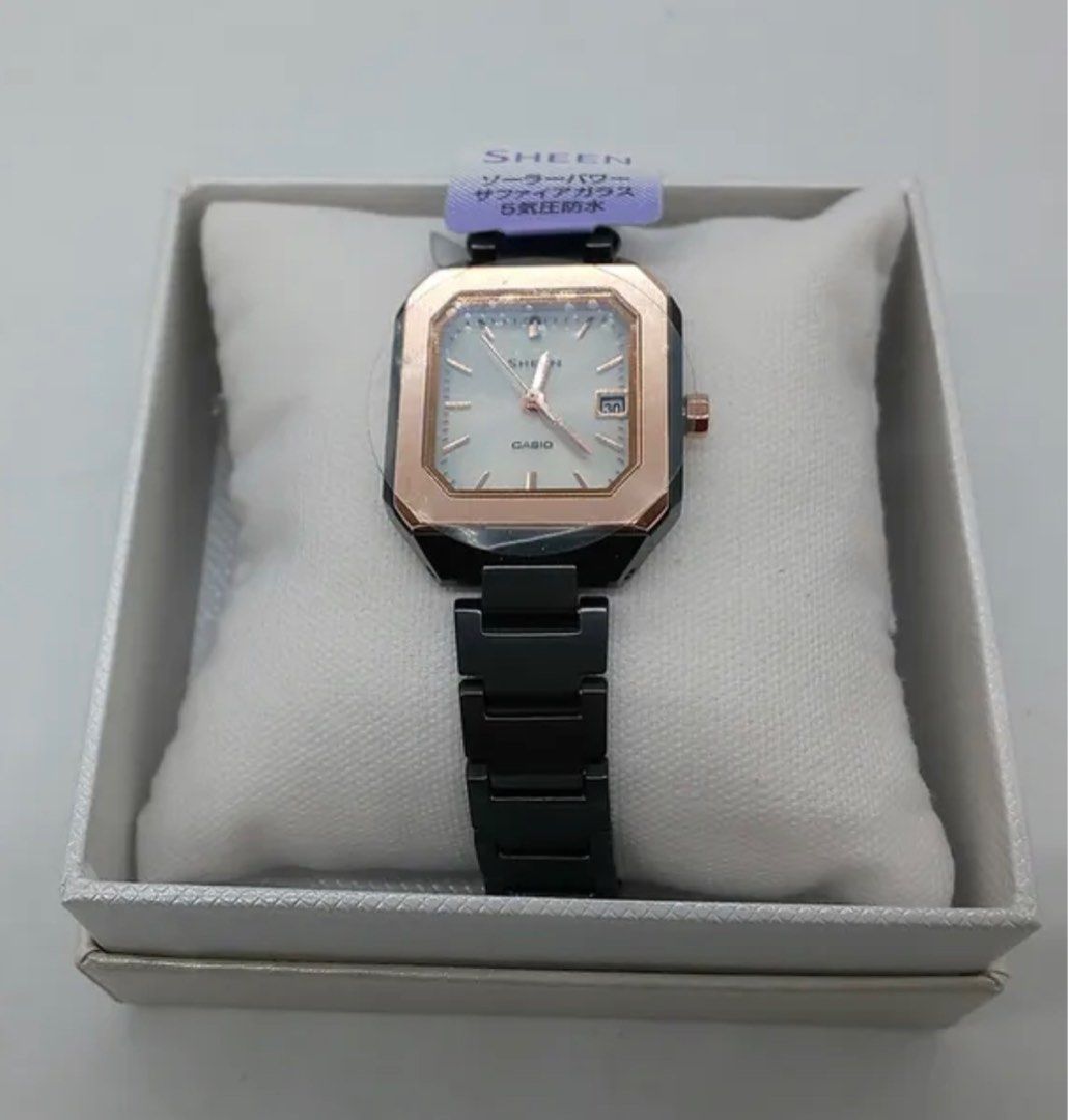 new Casio Sheen JDM Sapphire Solar square octagon Watch