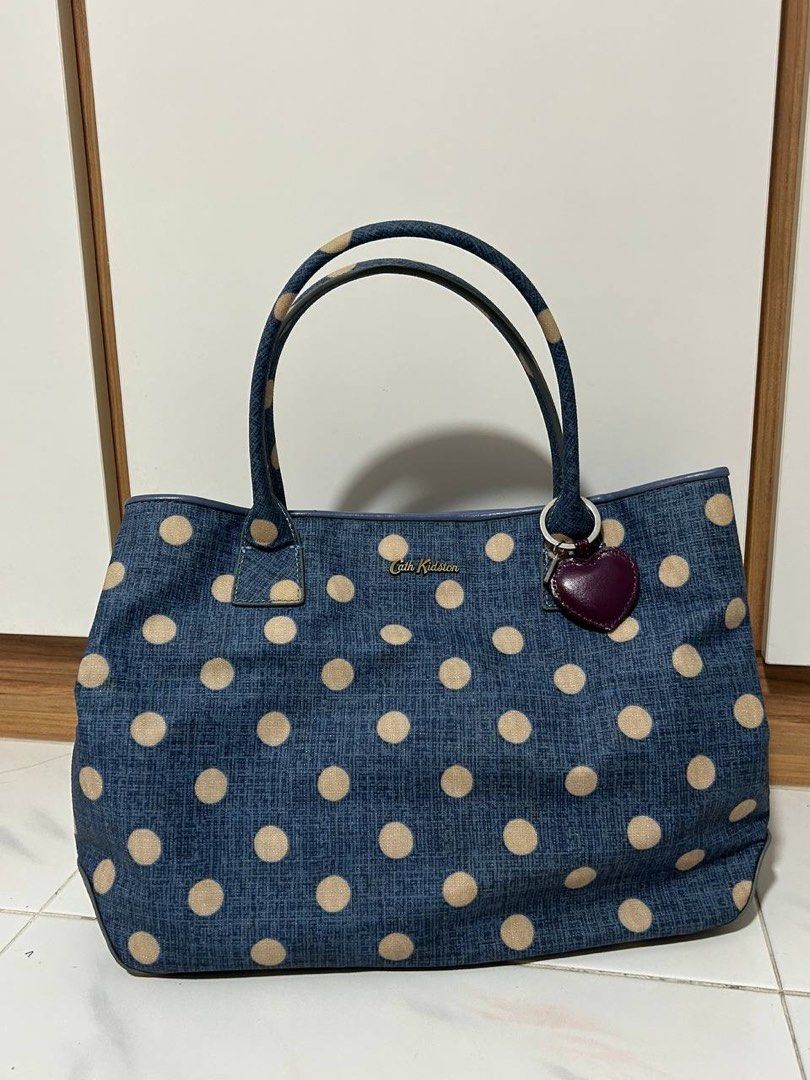 Cath kidston blue polka dot bag deals