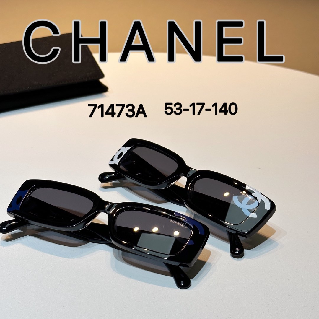 Chanel 71473A Rectangular Sunglasses  53-17-140, Women's Fashion, Watches  & Accessories, Sunglasses & Eyewear on Carousell