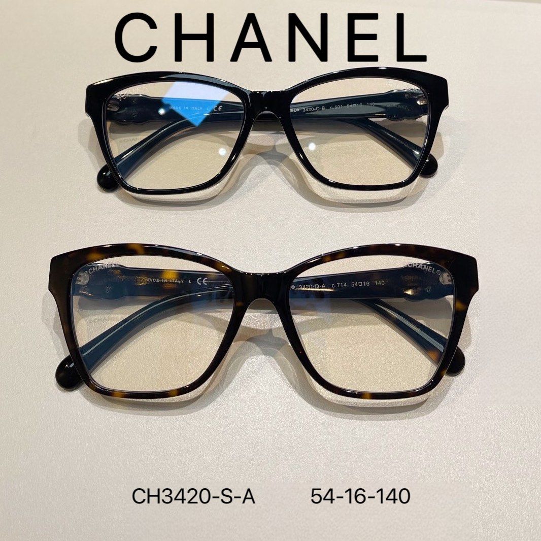 CH3420 Chanel Eyeglasses Frame  54-16-140, Women's Fashion, Watches &  Accessories, Sunglasses & Eyewear on Carousell