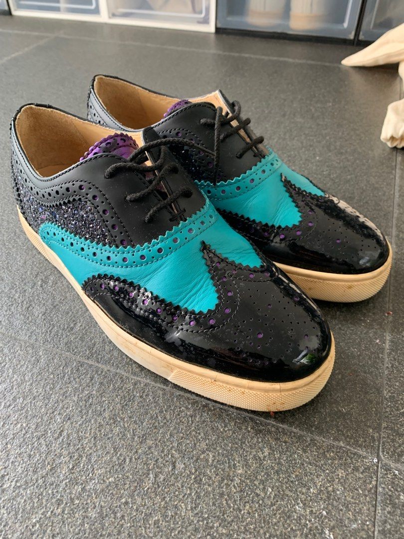 Turquoise louboutin sale sneakers